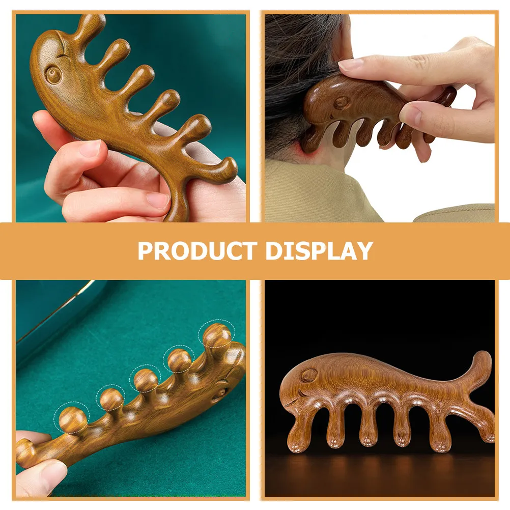 Wide Tooth Wooden Comb Natural Wood Hair Detangler for Curly Straight Long Short Hair Gentle Scalp Massage Comfort Grip Daily
