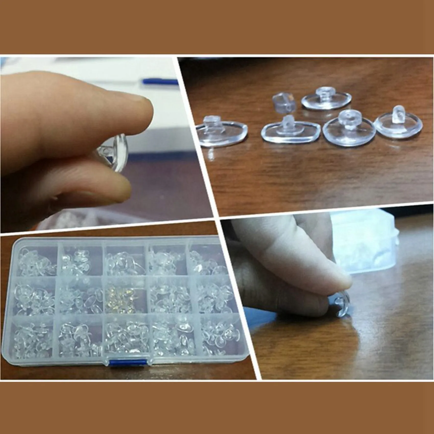 AB42-2X almofadas de nariz de silicone para óculos acessórios de reparo ferramenta para óculos de sol óculos