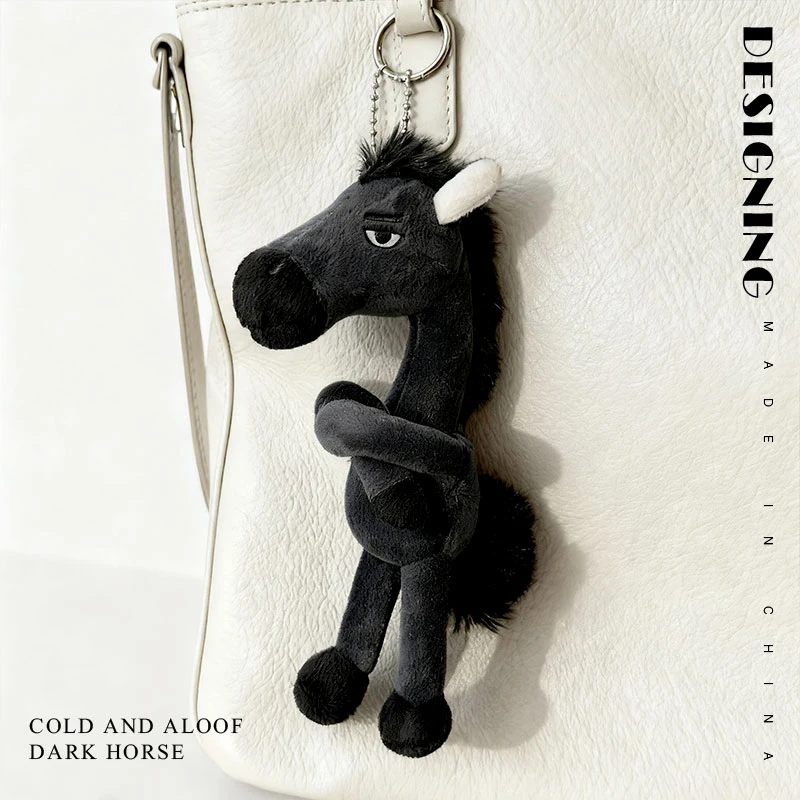 الأحمر ملاحظة حار نمط جديد 2026 سنة الحصان التميمة أفخم قلادة عالية الباردة الظلام الحصان دمية حقيبة سيارة ديكور الأسرة صديق هدية #3