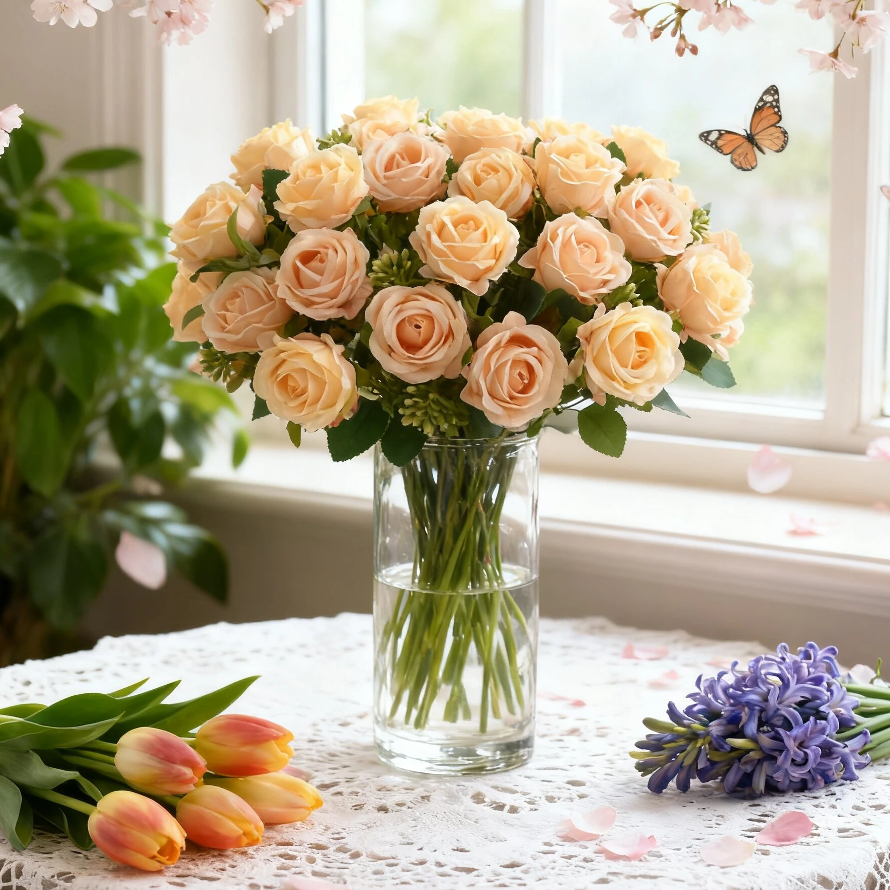 Künstliche Blumen Zehn Kopf Seide Rose Bündel Sammelalbum Valentinstag Hochzeit Outdoor Garten Party Zimmer Vase Tisch Decora Diy Geschenke – Detail 4