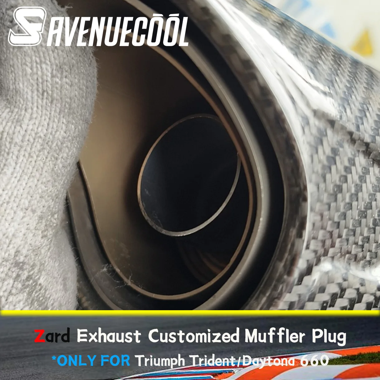 

Avenuecool Trident660Daytona660 Motorcycle Modified Exhaust Pipe Stainless Steel Silencer Plug Modified Spare Parts