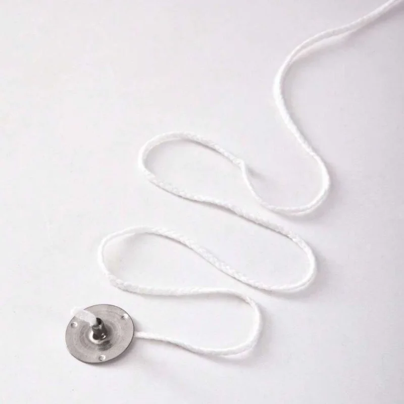 1 Rolle Baumwolldochte für Kerzen + 100 Stück Metall-Kerzendochthalter für handgemachte Kerzen, DIY-Bastelset, Zubehör ﻿ – Detail 5