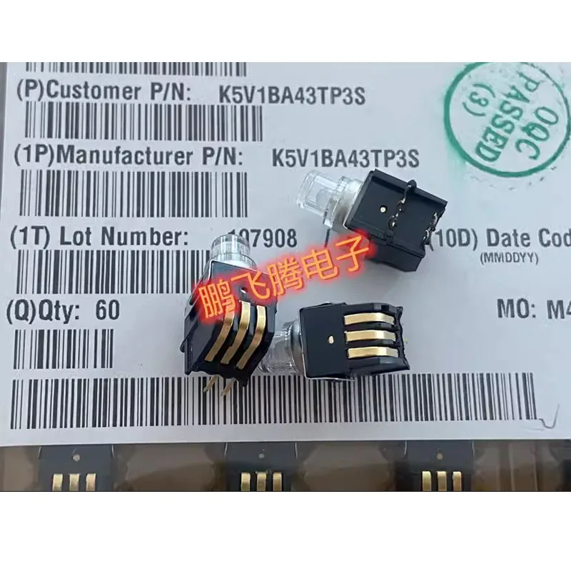 1 pçs eua k5v1ba43tp3s macio toque interruptor cotovelo 5 pé botão lateral com luz azul e luz amarela
