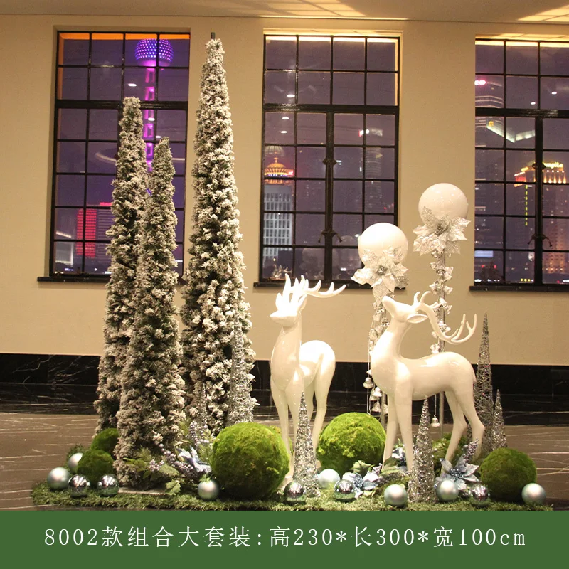 Jinghua Enterprise Customized Christmas Decorations Mall Hotel Show Window Scene Layout Christmas Tree