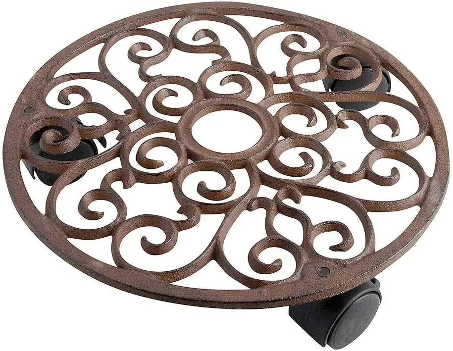 

Тележка для растений - круглая, из чугуна