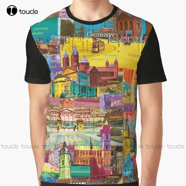 Germany Is Colorful And Has Many Sights To Offer Colorful Gifts From Germany Graphic T-Shirt Girls Uniform Shirts Christmas Gift