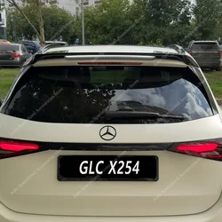 Gloss Black GLC63S Style ABS Rear Spoiler For Mercedes GLC X254 220d 300 300d 300E 450d SUV 2023-2025 Rear Roof Spoiler Caps