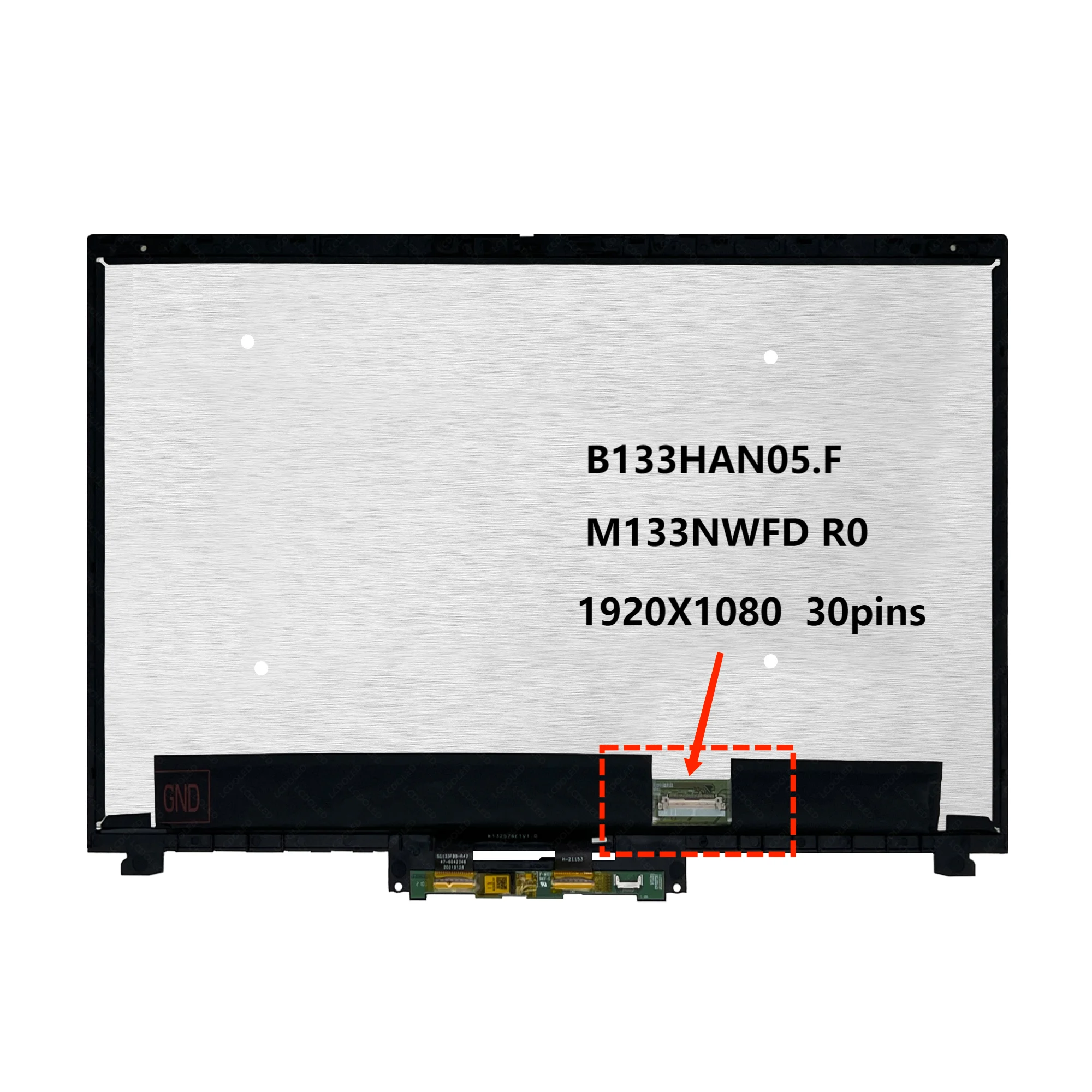 Imagem -02 - Led Lcd Touch Screen Display Assembly com Frame Lenovo Thinkpad C13 Yoga Gen1 Chromebook Sl11b03970 1920x1080 30pins 133 em