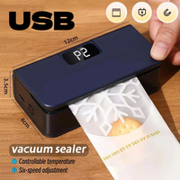 Vacuum Sealer USB Rechargable Heat Sealer Storage Bag Plastic Package Food Sealer Clip Bag Handheld Food Heat Sealer New