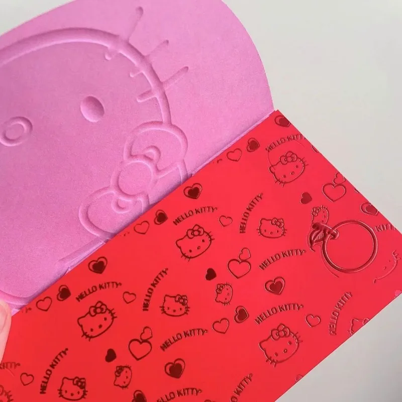 New sanrio Hello Kitty anime cartoon cute red envelope creative three-dimensional hot stamping New Year red envelope gift bag