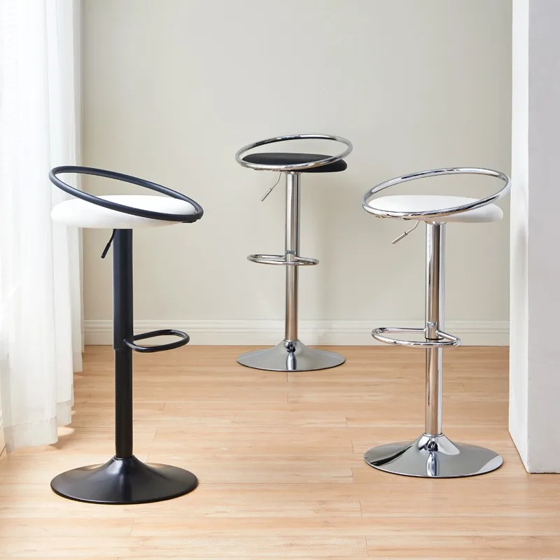 Lifting high stool reliable back modern simple wrought iron bar chair home bar stool front desk bar chair