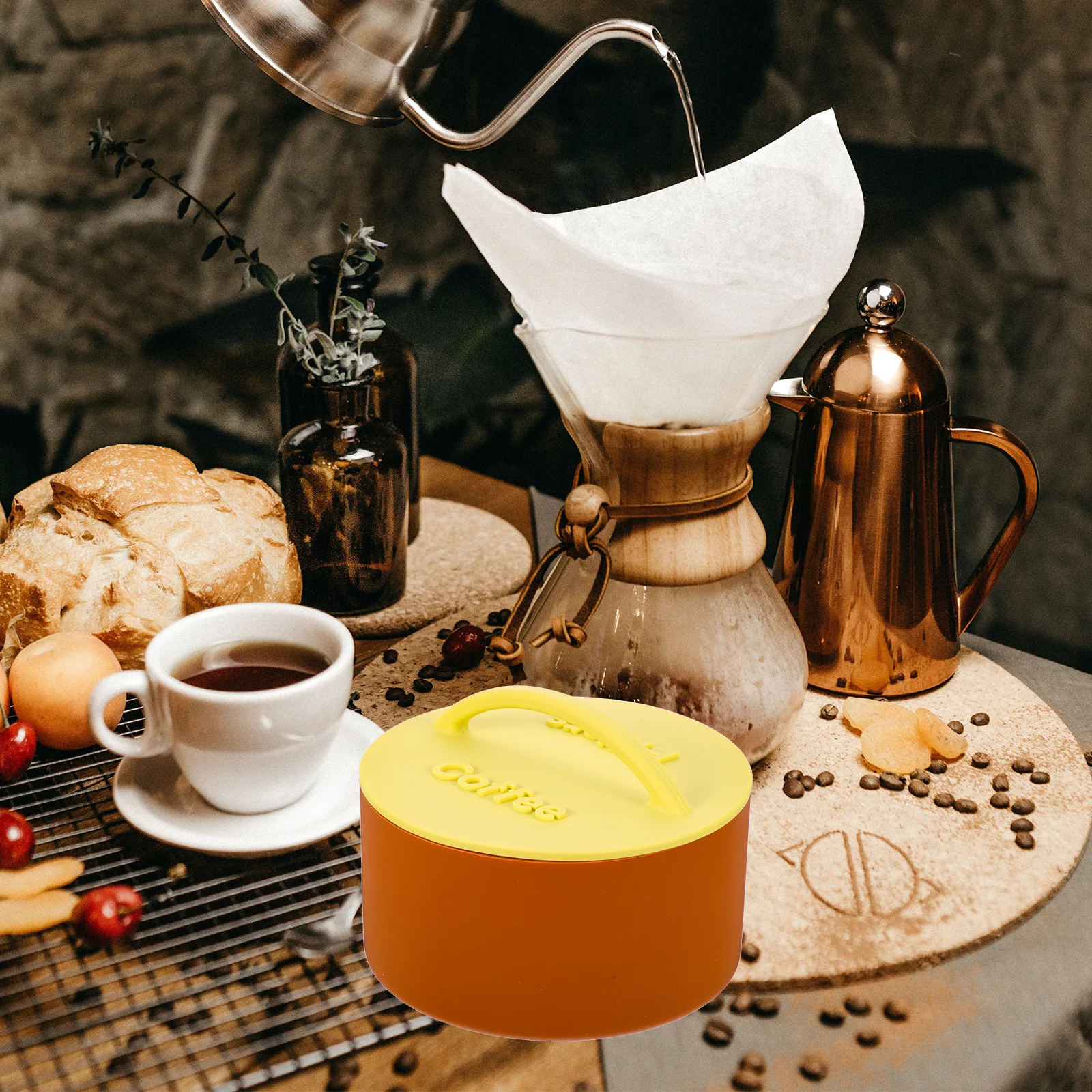 

Coffee Filter Container Large Capacity Silicone Storage Box For Home Office Coffee Bar Filter Paper Rack Holder Organizer