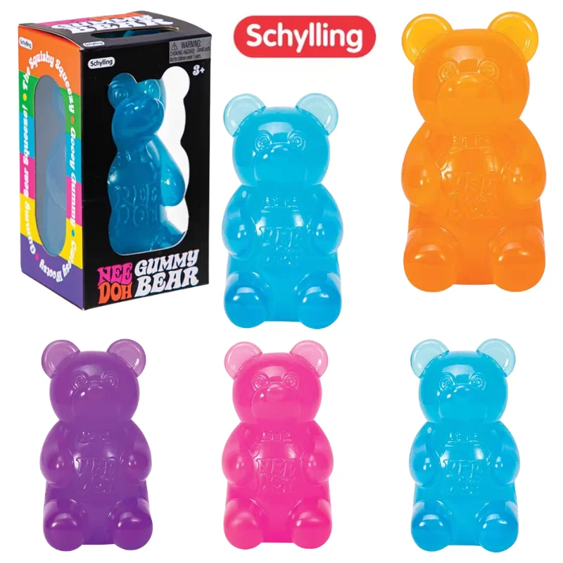 

Nee Doh Cute Maltose Bear Slow Rebound Squeeze Toy Jelly Filling Stress Relief Anxiety Fidget Blind Box Toy