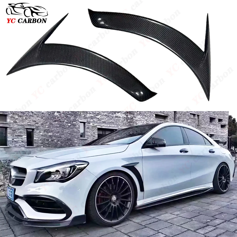 

For Mercedes Benz CLA Class W117 CLA260 CLA250 2013-2019 Front Fender Vent Fin Trim Covers Carbon Fiber Side vents Car Body Kit