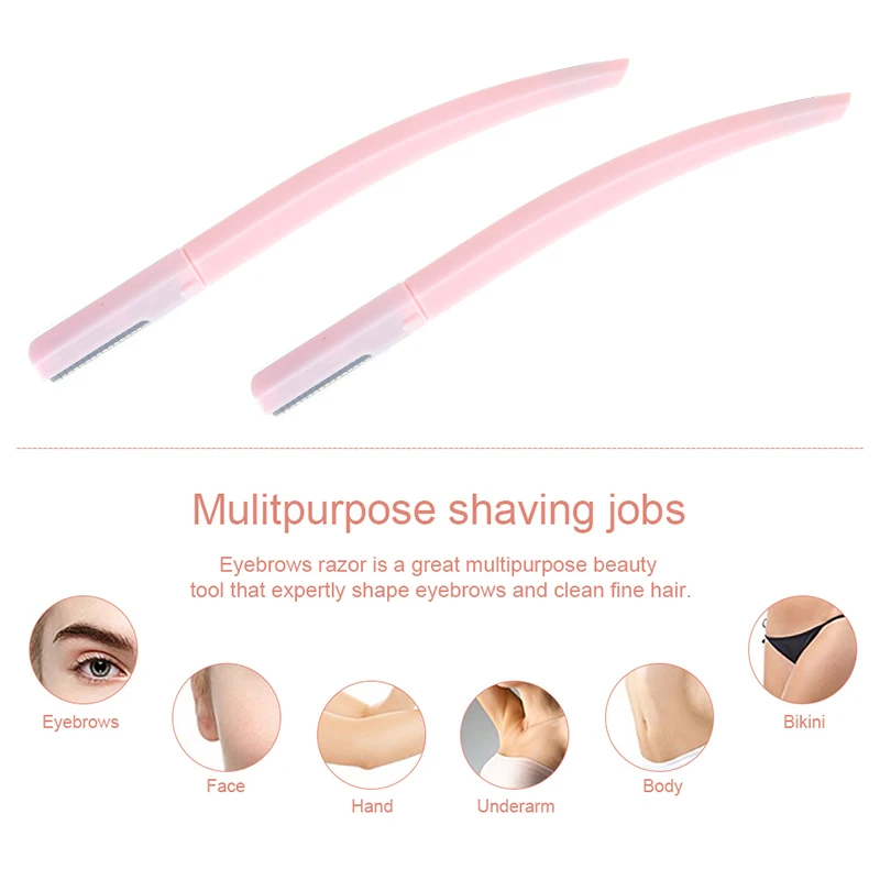 3Pcs/set Makeup Tools Eyebrow Trimmer Razor Remover Blade Safe Eyebrows Shaper Trimming Knife for Women With Protective Cover