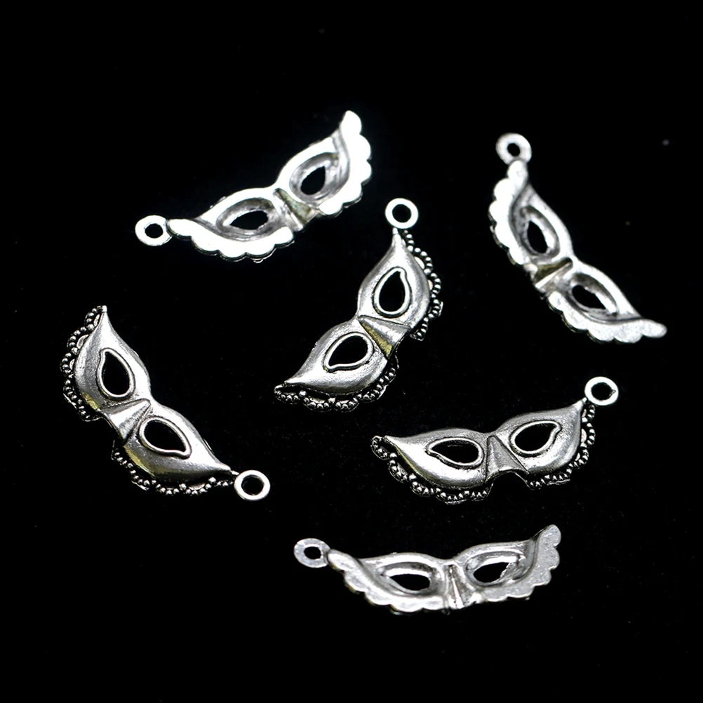 

50 Pcs Dancer Mask Bracelet Pendant Durable Pendants Jewelry Making Alloy Charm Fashion Metal Charms