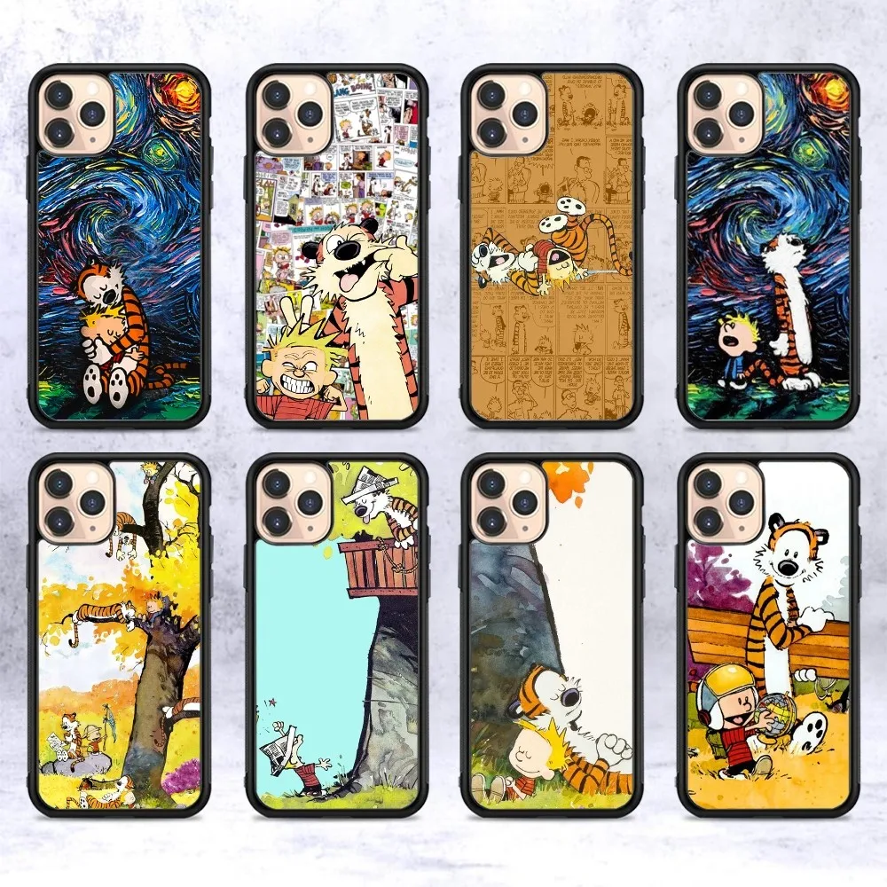 

C-Calvin And H-Hobbes Phone Case Silicone PC+TPU For Samsung S10 20 30 22 23 24 Plus Lite Ultra Cover