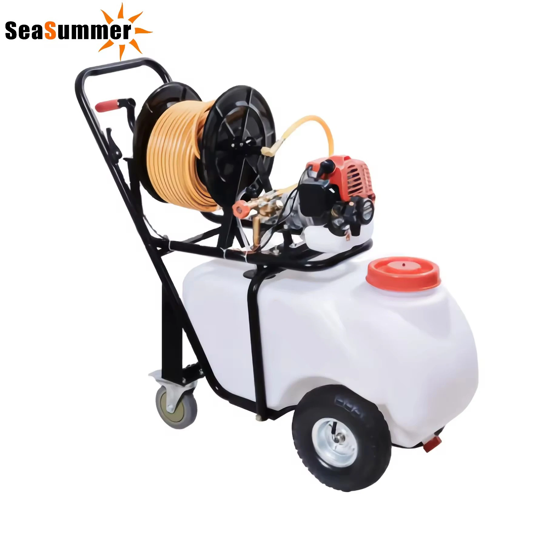 Seasummer Garden Tools Gasoline Engine 50L Power Sprayer Pump High Pressure Hose  Push Use in Agriculture Garden Sprayer