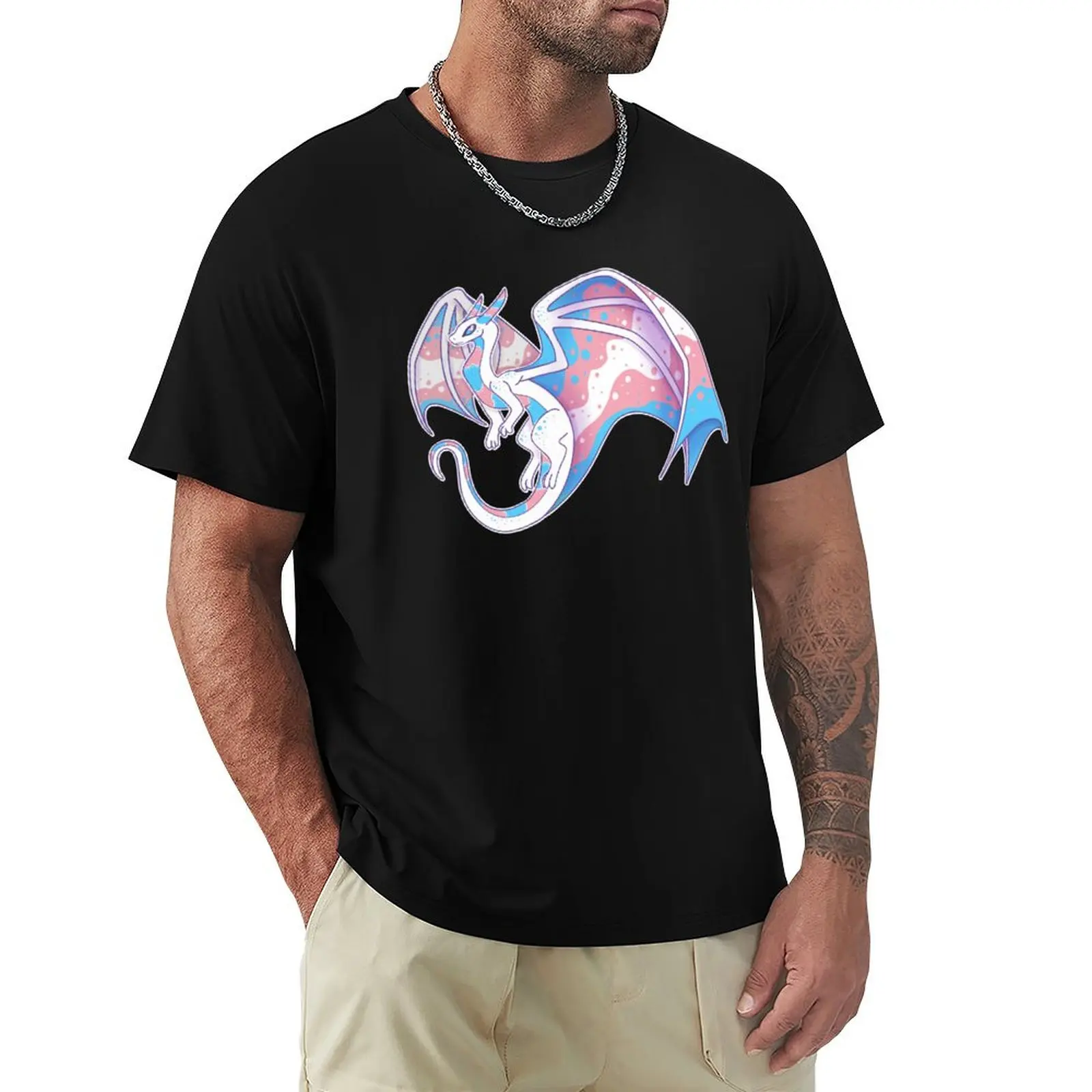 

Trans Dragon Friend (old version) T-Shirt blanks summer shirt outfits for men