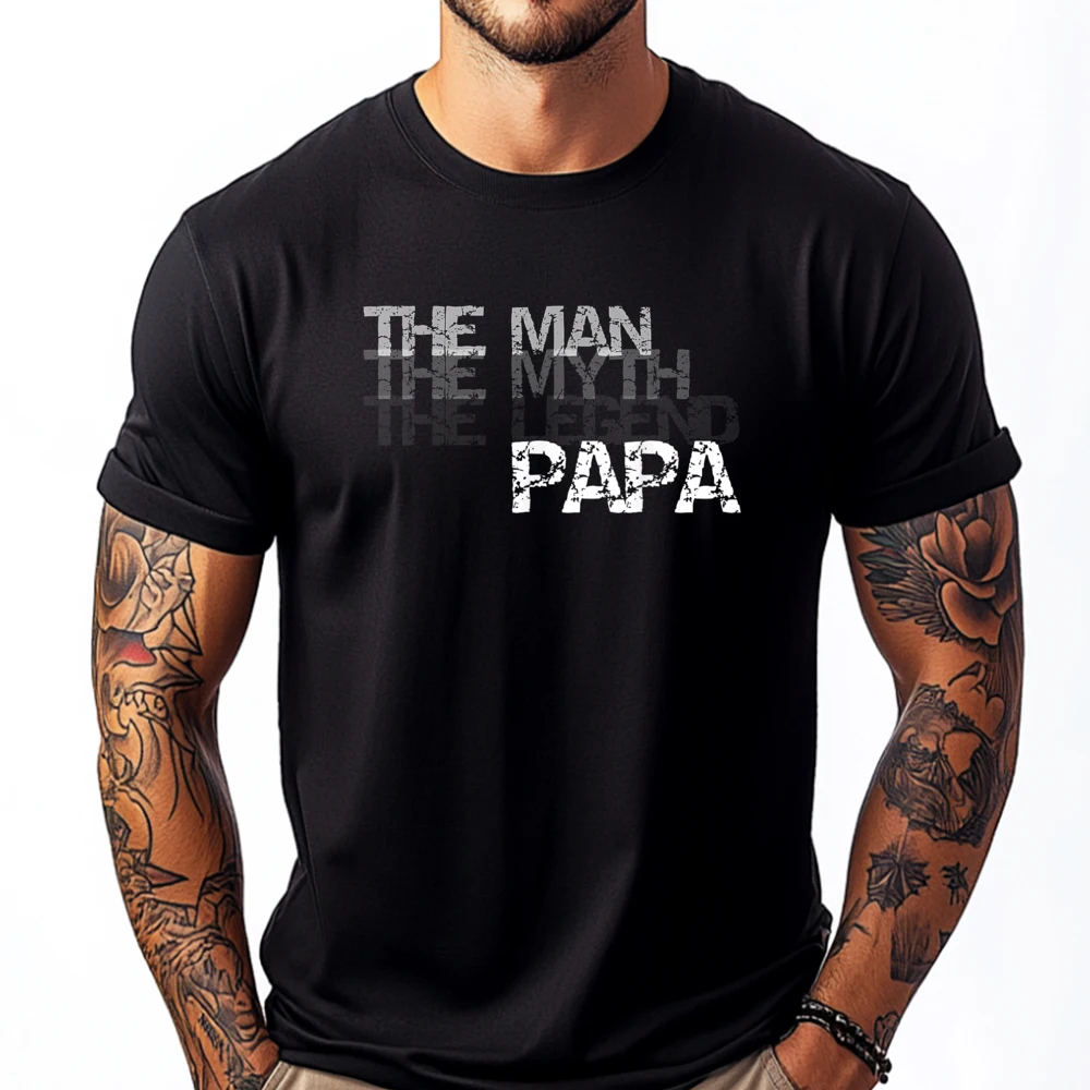 

The Man The Myth The Legend Papa Camisetas Winter Mens T Shirt Vaporwave
