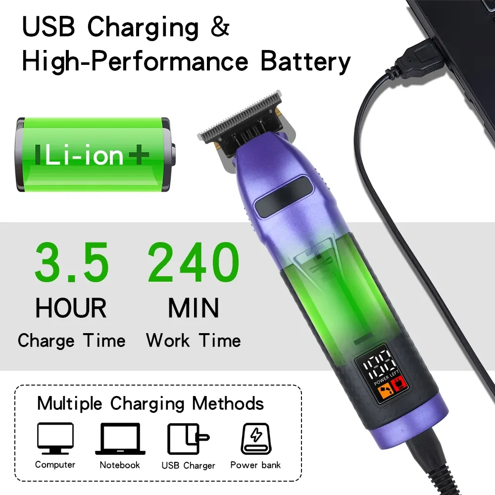 Hair Clipper Electric Hair Trimmer for Men Wireless Barber Trimmer Electric Shaver Professional Men's Hair Cutting Machine image 3