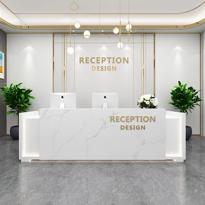 Cashier Commercial Reception Desk Photography Building Educational Institution Hair Salon i Simple and Modern