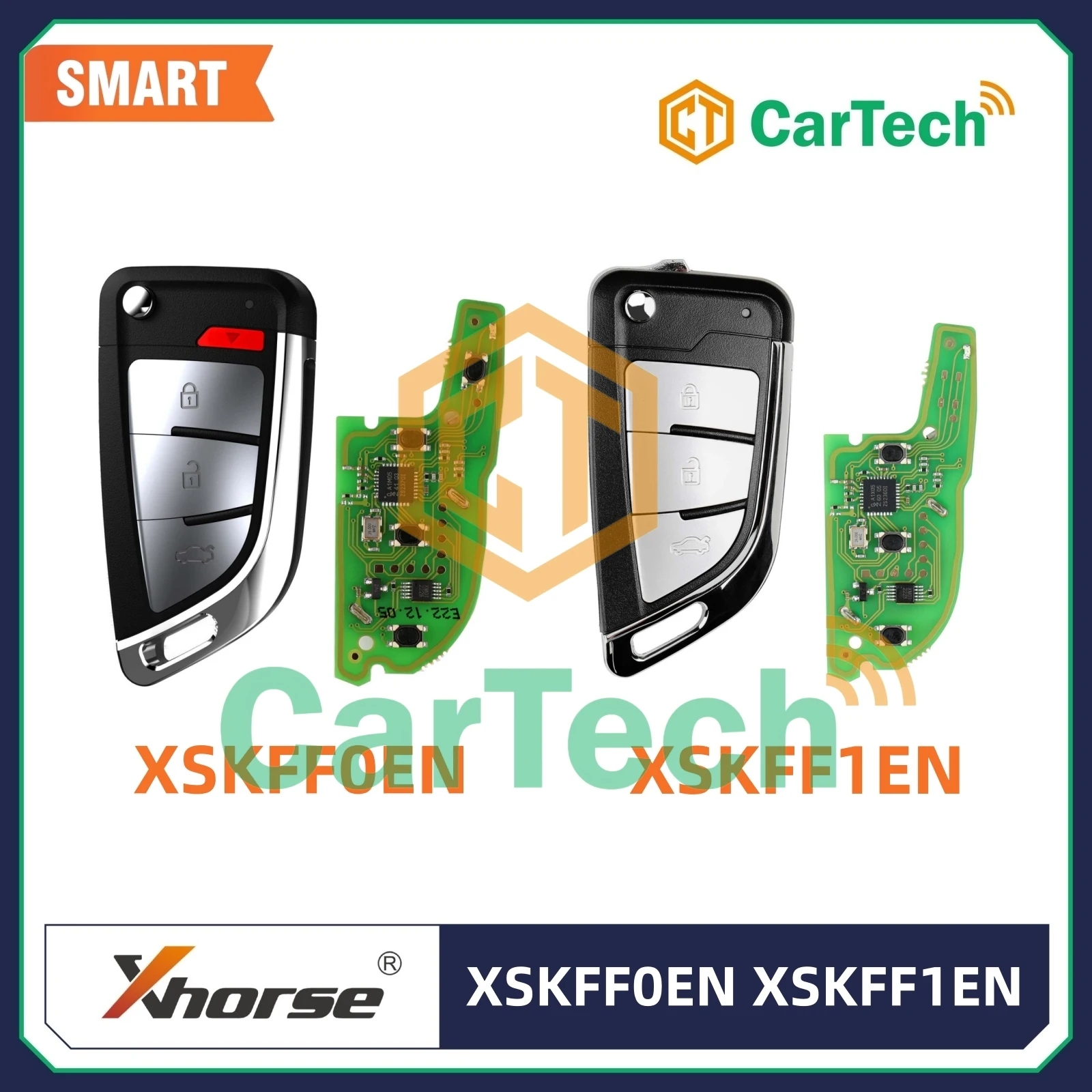 Cartech Xhorse XSKFF0EN XSKFF1EN Smart Remote Key 3/4 Buttons Knife Style