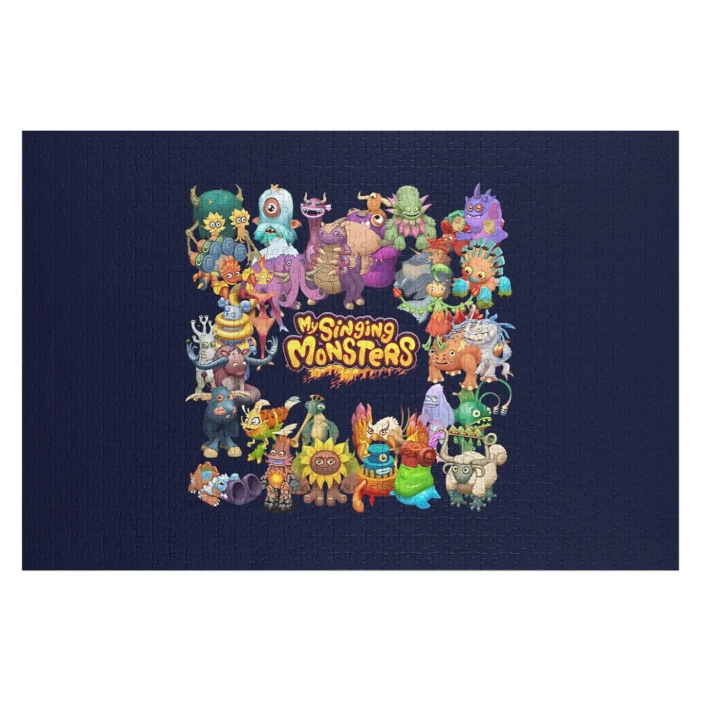 My Singing Monsters on Fire Jigsaw Puzzle Wood Name Scale Motors Personalized Gifts Personalize Puzzle