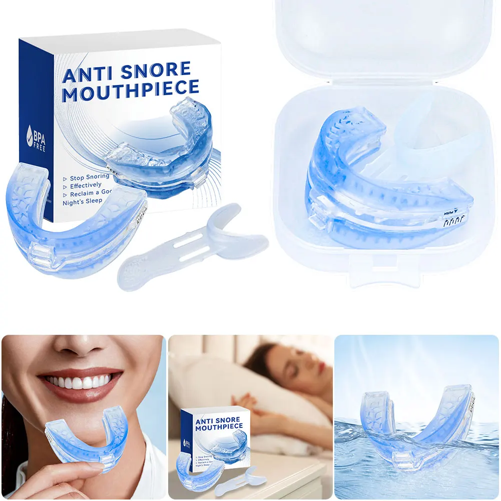 Anti-Snoring Mouthpiece Reusable Dental Night Guard for Better Sleep Anti Teeth Grinding Dental Guard Adjustable for Men Women