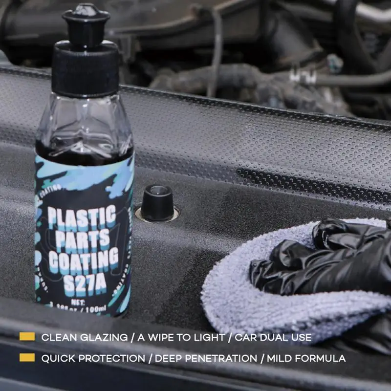 Restaurador de guarnição automotivo 100ml, spray de restauração rápida de carro, brilho e proteção de longa duração, revestimento de guarnição, limpador de carro, detalhamento automático