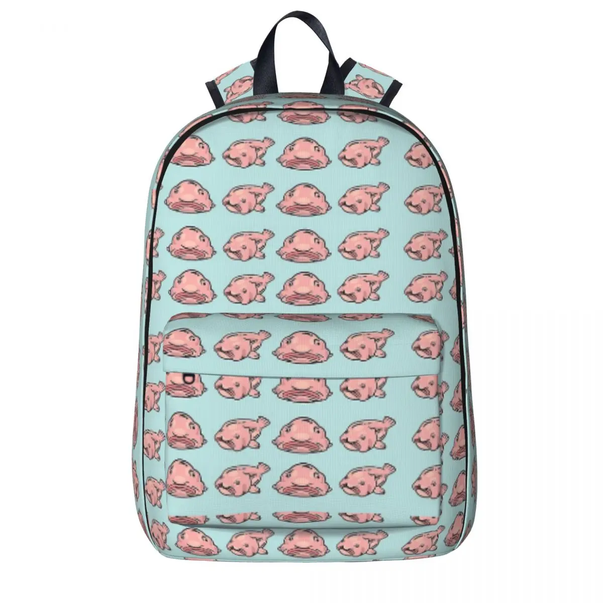 Blob Fish Pattern Backpack Boys Girls Bookbag Children School Bag Kids Rucksack Laptop Rucksack Shoulder Bag Large Capacity