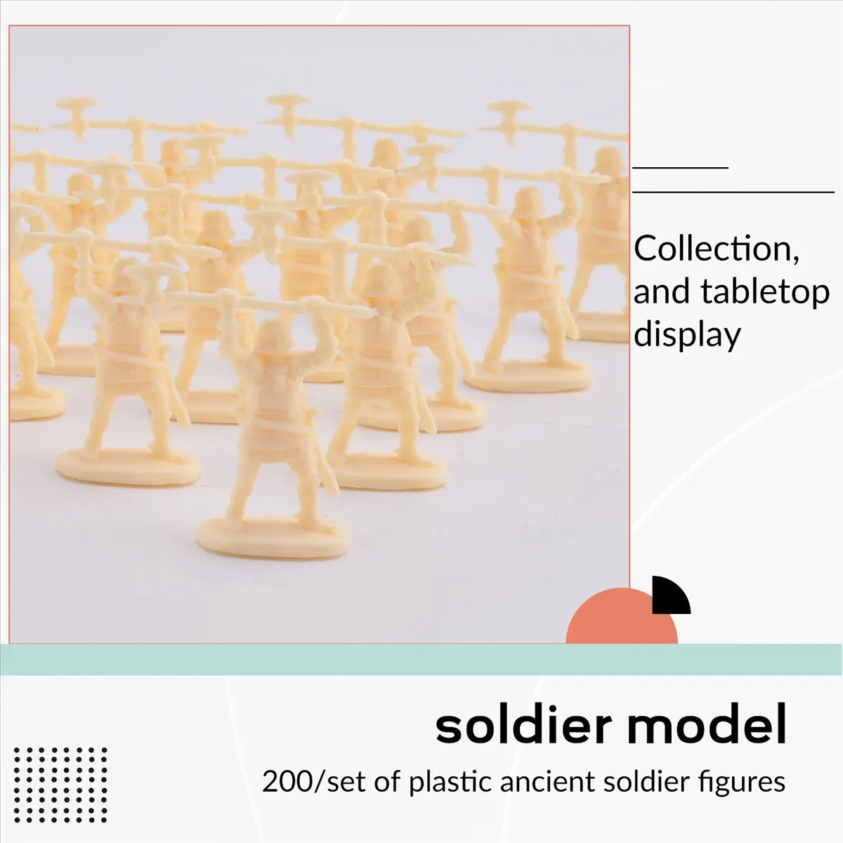 【CYBER MONDAY】1:72 200/Set Plastic Ancient Figures Toy Soldiers Men Swordsman Action Figure DIY War Scene Toys Yellow