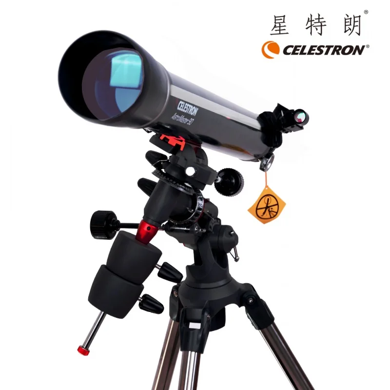 

Celestron AstroMaster 90EQ Professional Achromatic Refractor Astronomical Telescope CG-3 Equatorial Mount With Height Tripod