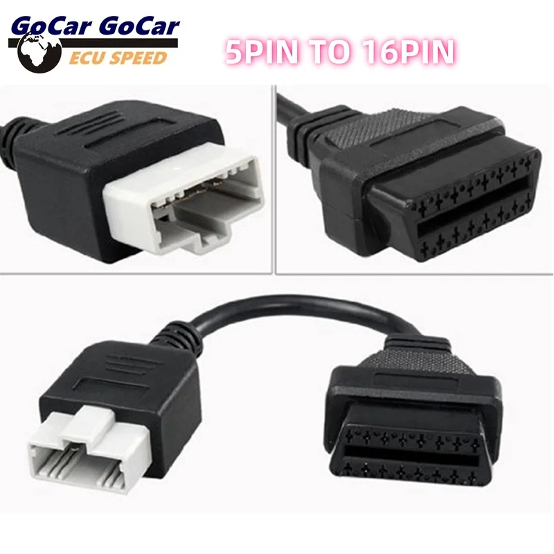 

Адаптер для Honda 5-контактный OBD1-контактный OBD2 OBDII для Honda 5-контактный на 16-контактный гнездовой разъем диагностический кабель