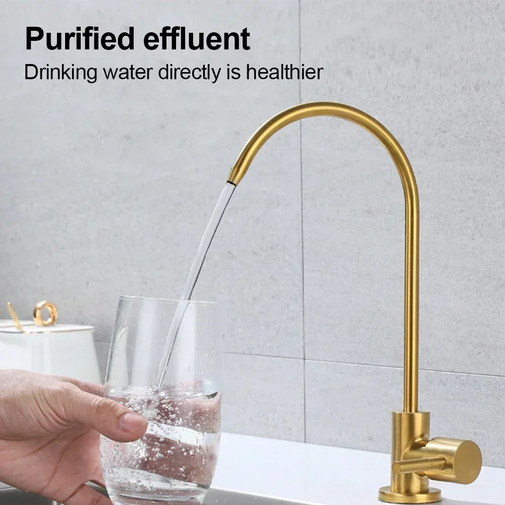 

1/4"Kitchen Faucets Direct Drinking Tap Water Purifier Faucet For Kitchen Sink Drinking Water Anti-Osmosis Stainless Steel Tap