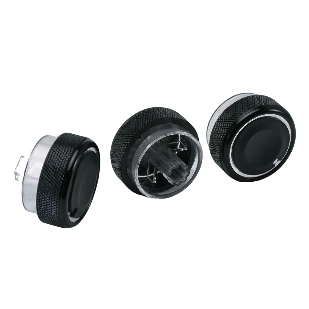 3pcs per set Aluminum Alloy Car Styling Air Conditioning Knob AC Knob Heat Control Switch Button Knob For Ford Focus MK2 MK3