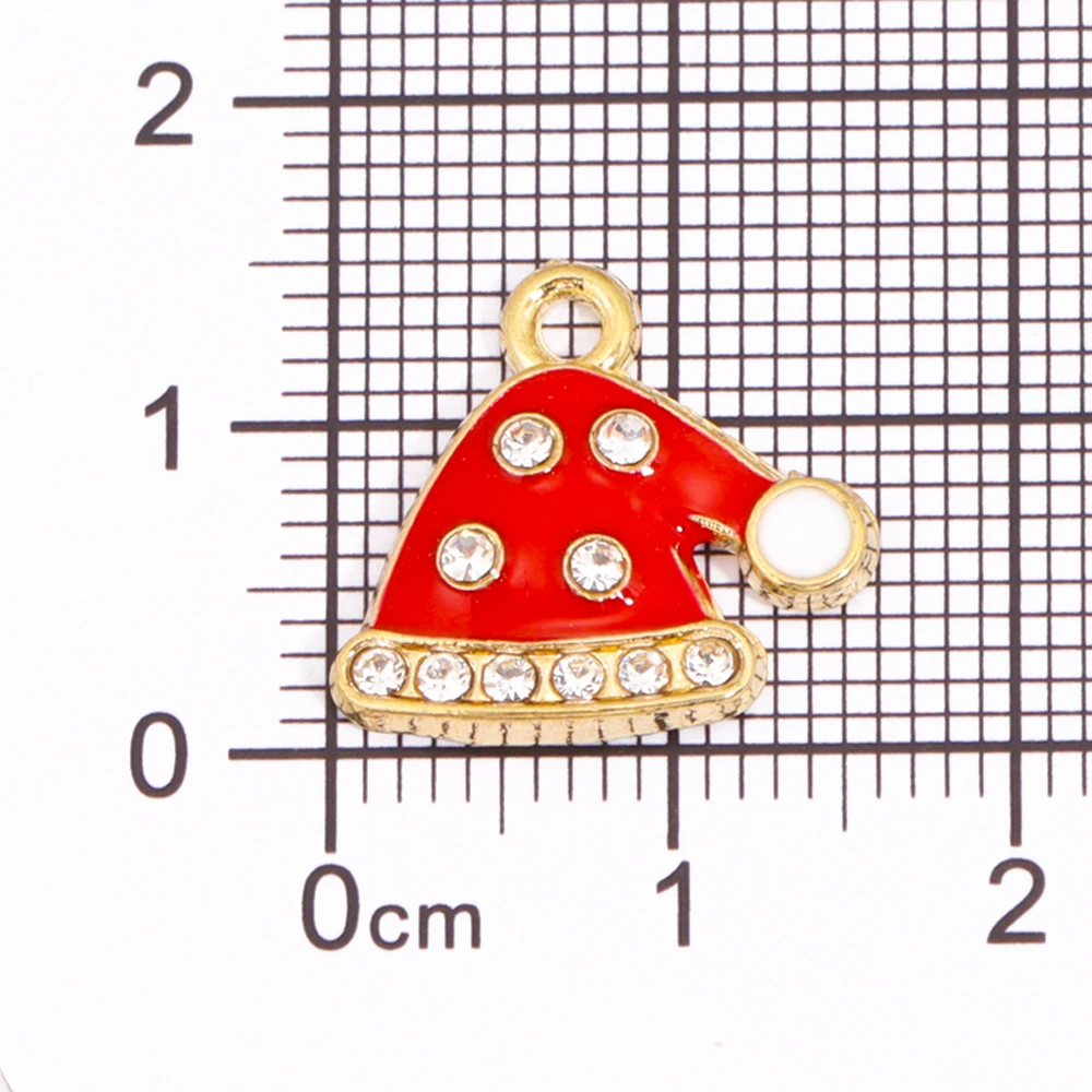 12 Stile Emaille Weihnachten Schneeflocke Weihnachtsbaum Legierung Anhänger Charm für Schmuck handgemachte DIY Zubehör Halskette – Detail 7