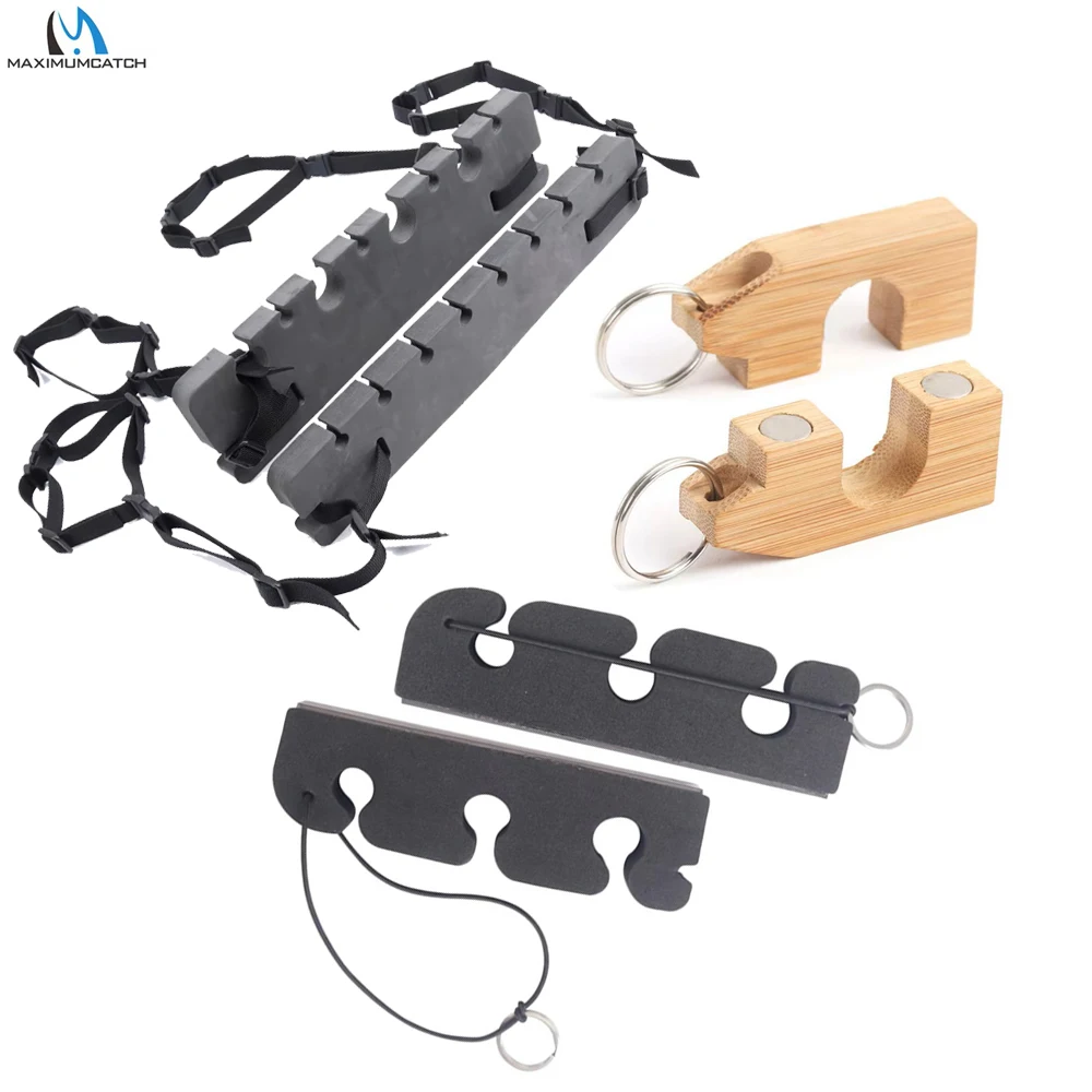 Maximumcatch Portable Foam/Bamboo/Plastic Material Fly Fishing Magnetic Car Rod Holder Light Weight Fishing Rod Holder
