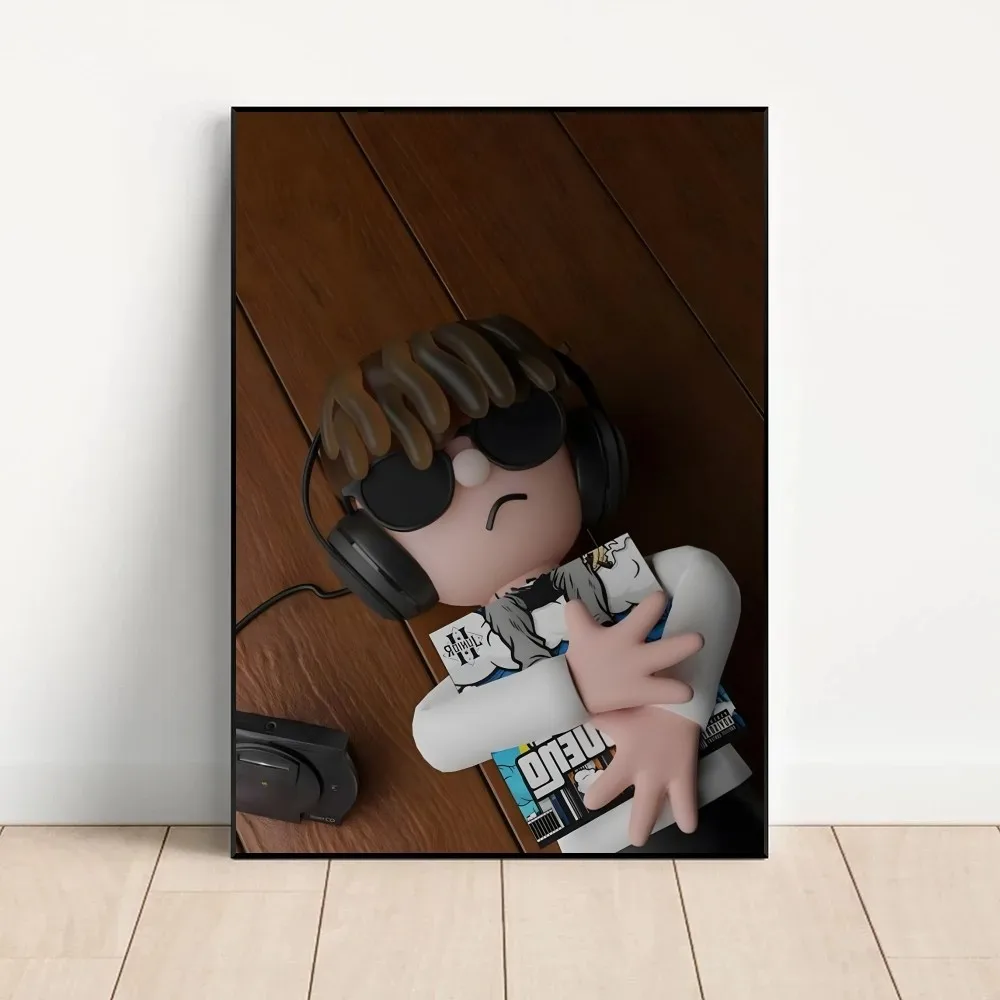 J-Junior H Sad Boyz  Poster Fancy Wall Sticker for Living Room Bar Vintage Decorative Painting Middle