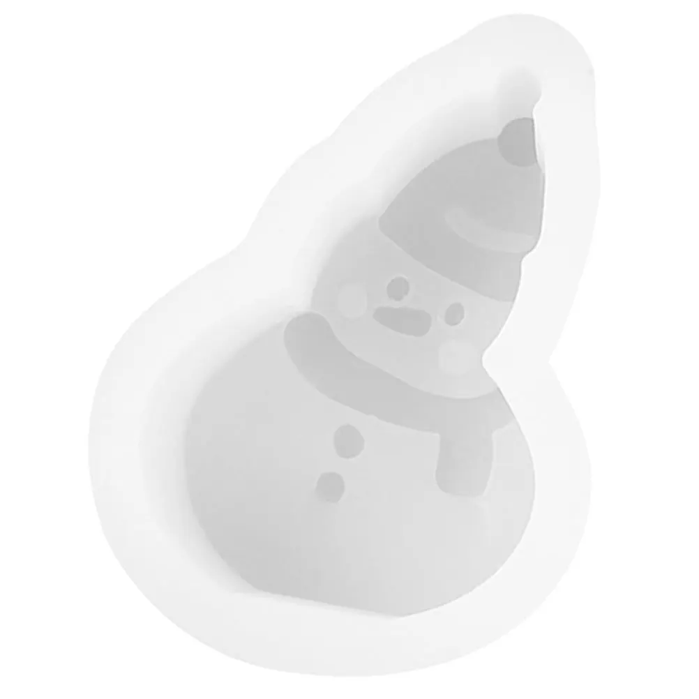 

1 Pc Silicone Snowman Mold for Fondant Cake Decorating Crafts Flexible Nonstick C y Molds Christmas Art Painting Template Baking