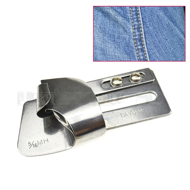 Double Needle Lock Chain Sewing Machine Upper Sleeve Large Body Joint Stitching Slide Hemmer Buried Clamping Tool