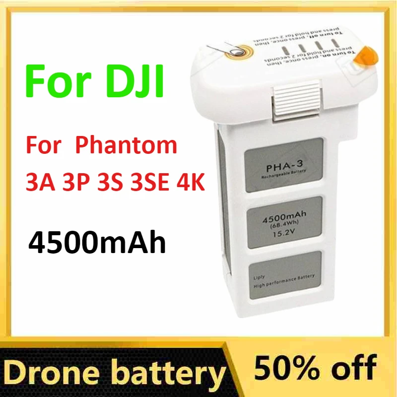 Аккумулятор для дрона 4500 мАч для DJI Phantom 3A 3P 3S 3SE 4K RC Drone Интеллектуальные летные аксессуары большой емкости