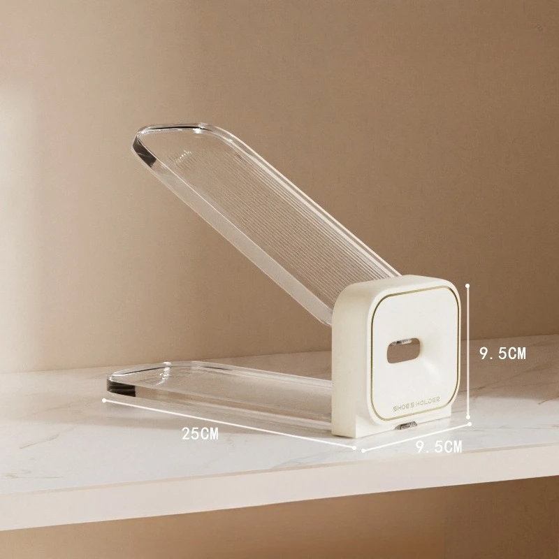 

4 шт., органайзер для хранения обуви, 2 уровня, регулируемый двухслойный держатель для обуви, штабелируемые для обуви для шкафа, вешалка для экономии места