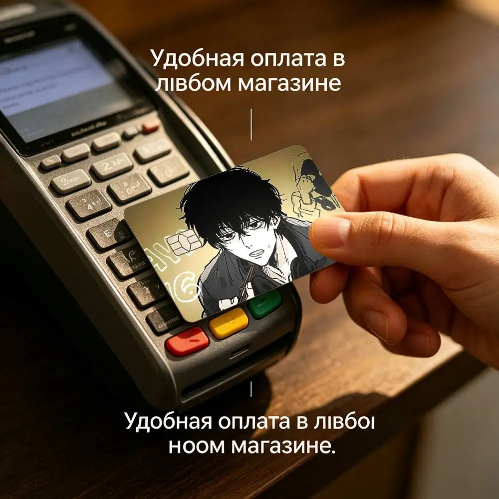 N-Natsuki Seba Credit Card Skin Stickers Matte Anti Scratch Suitable For VISA Card Bus And Subway Contactless IC Cards