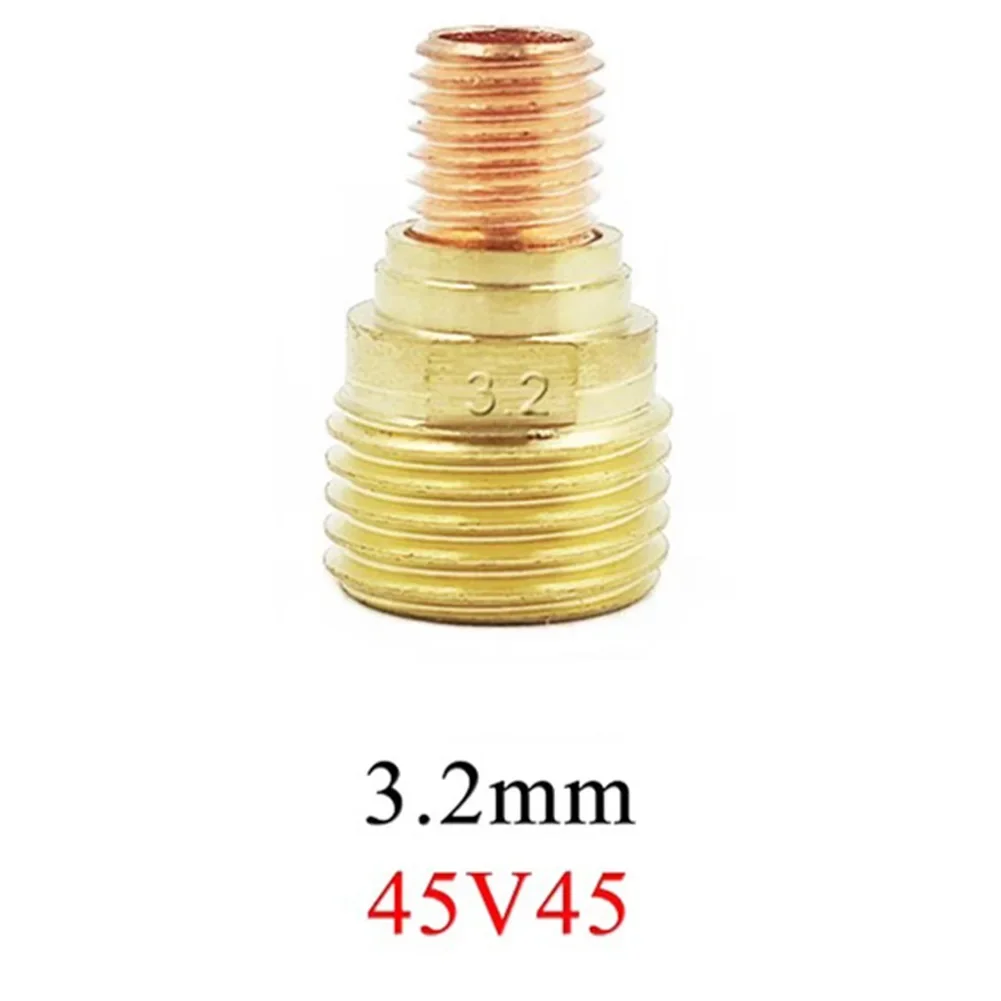 Сварочная горелка TIG, газовая линза, цанговый корпус 45V42 45V43 45V44 45V45 для WP9 20 25 1,0 мм/1,6 мм/2,4 мм/3,2 мм, аксессуар для сварочной горелки
