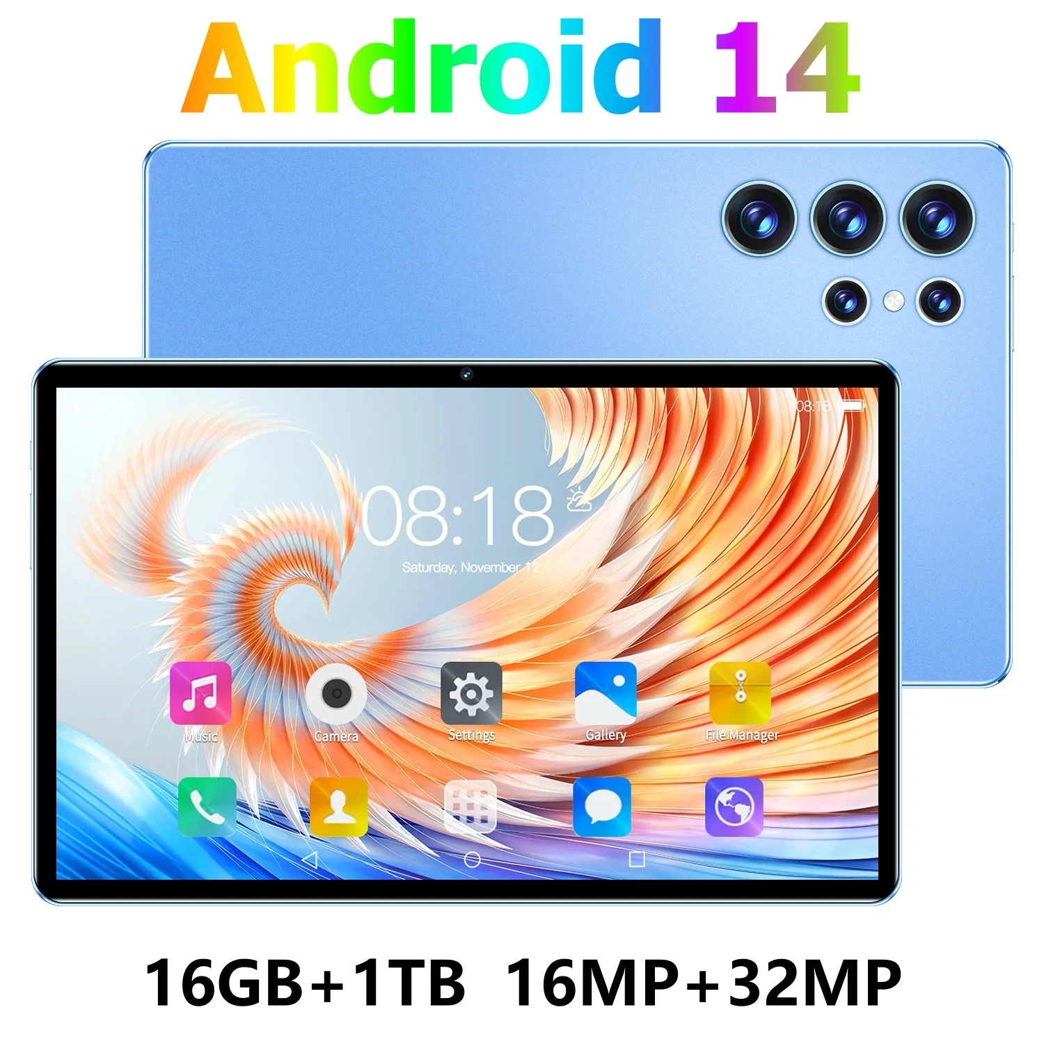 [Estreno mondiale] S25 Pro Tablet PC Android 14 Snapdragon 8gen2 16GB + 1024GB 16MP + 32MP 5G Dual SIM WIFI Chiamata originale Telefono Tablet