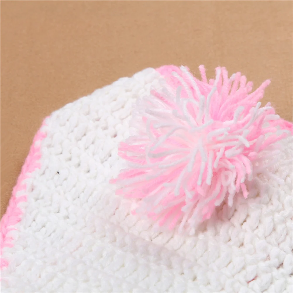 

Newborn Baby Rabbit Photo Props Set Pink White Knit Crochet Outfits Hat Pant Infant Photography Costume Prop Baby Photo Props