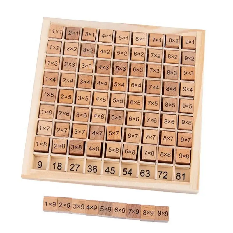 Montessori Learning Educational Toys 99 Multiplication Table Math Arithmetic Teaching Aids Preschool Wooden Toys For Children