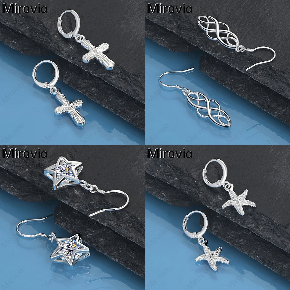 

Miravia 925 Sterling Silver Hollow Flower Earrings Feminine Temperament Fashion Gift Jewelry