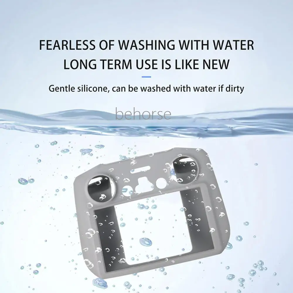 جهاز تحكم عن بعد RC/RC2 مع شاشة حافظة من السيليكون باللون الرمادي لـ DJI Flip/Neo/Mavic 3Pro/Air 3S حافظة واقية للتحكم عن بعد